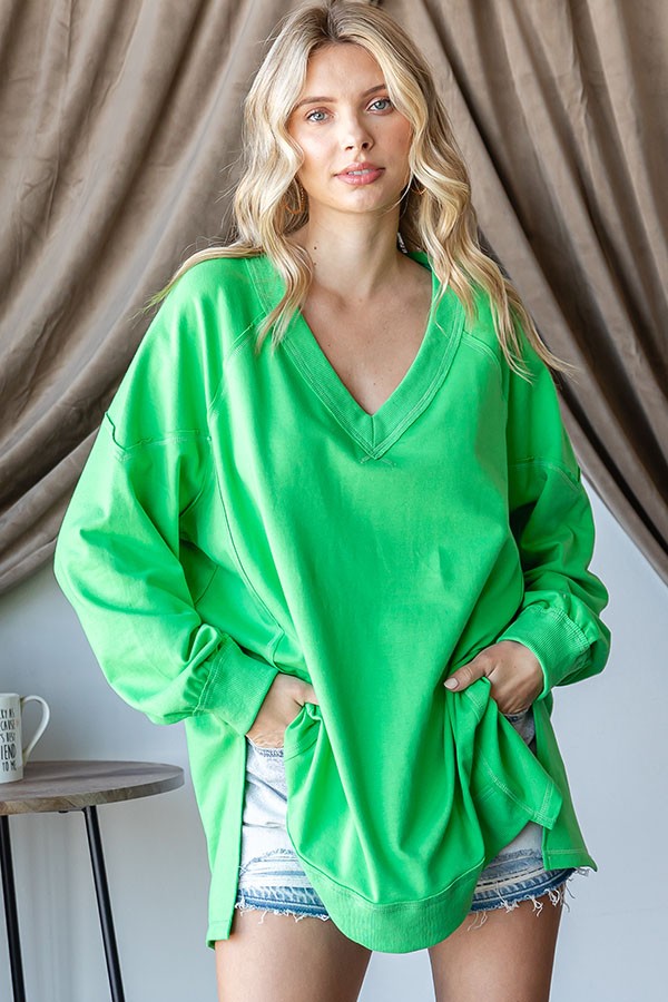 Show You What's Next Pullover - Lime