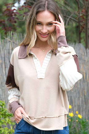 Not Here With Me Pullover - Taupe