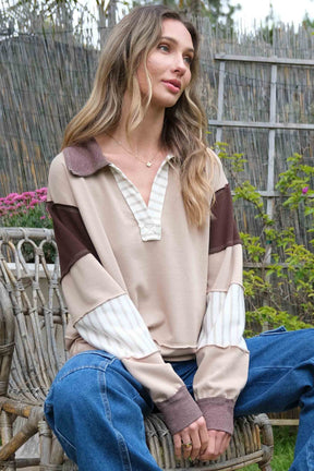 Not Here With Me Pullover - Taupe