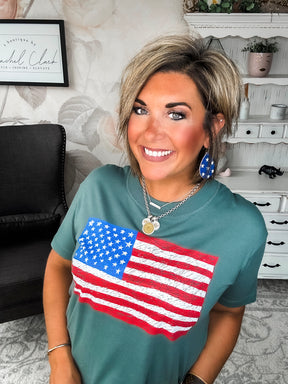 Sketch the Flag Graphic Boyfriend Tee