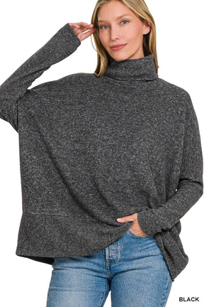 BLACK FRIDAY EXCLUSIVE! - Not Done Yet Turtleneck Sweater - Black