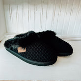 Sweater Platform Slipper - Black