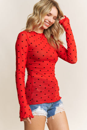 Still In To You Mesh Top - Red