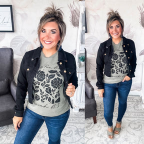 Beauty From the Ashes Graphic Tee - Olive