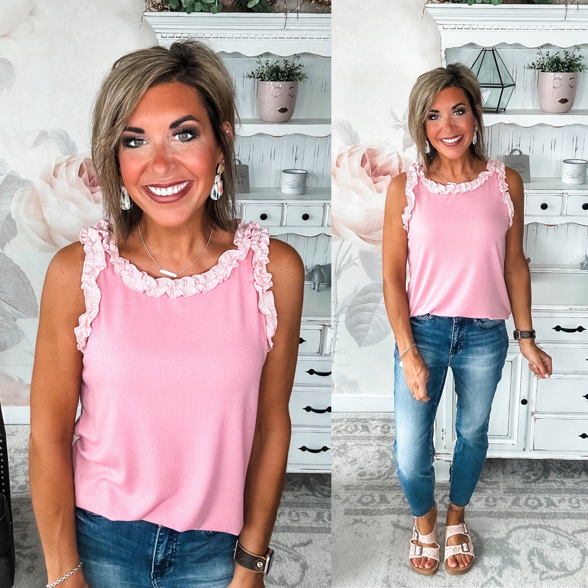Pearls Of Wisdom Tank - Pink