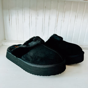 Delaney Platform Slipper - Black