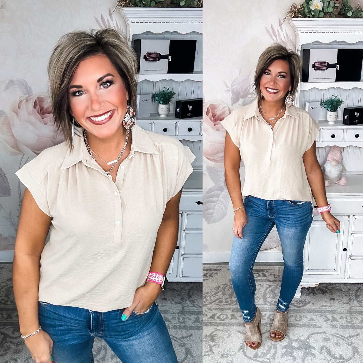 Story Of My Life Blouse - Taupe