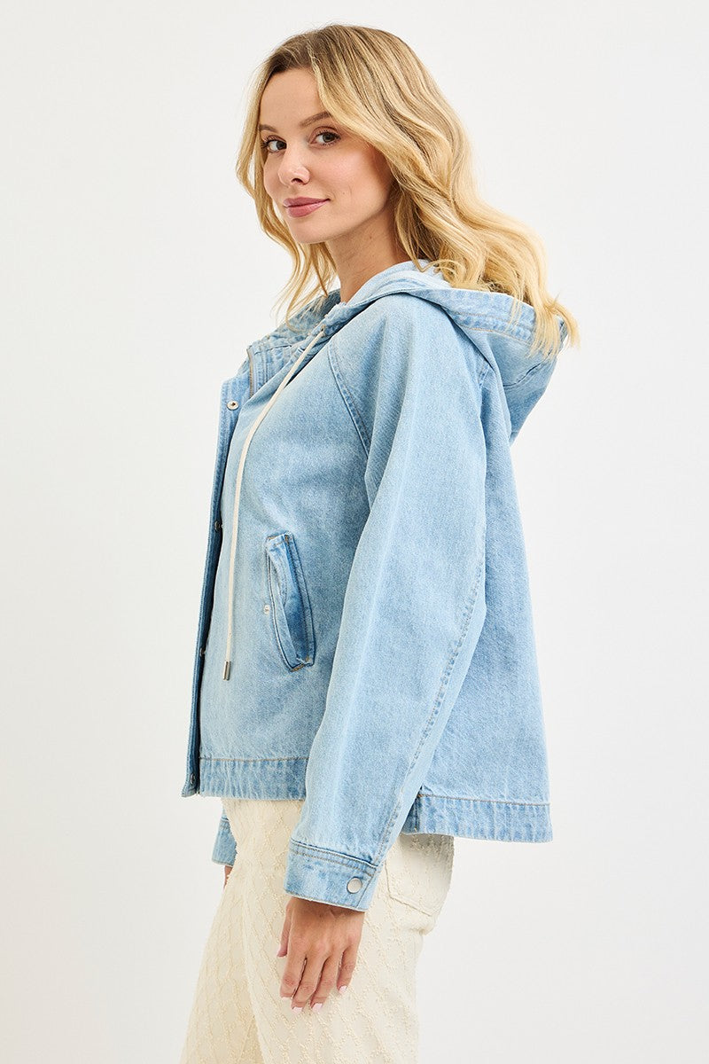 All That She Wants Hooded Jean Jacket