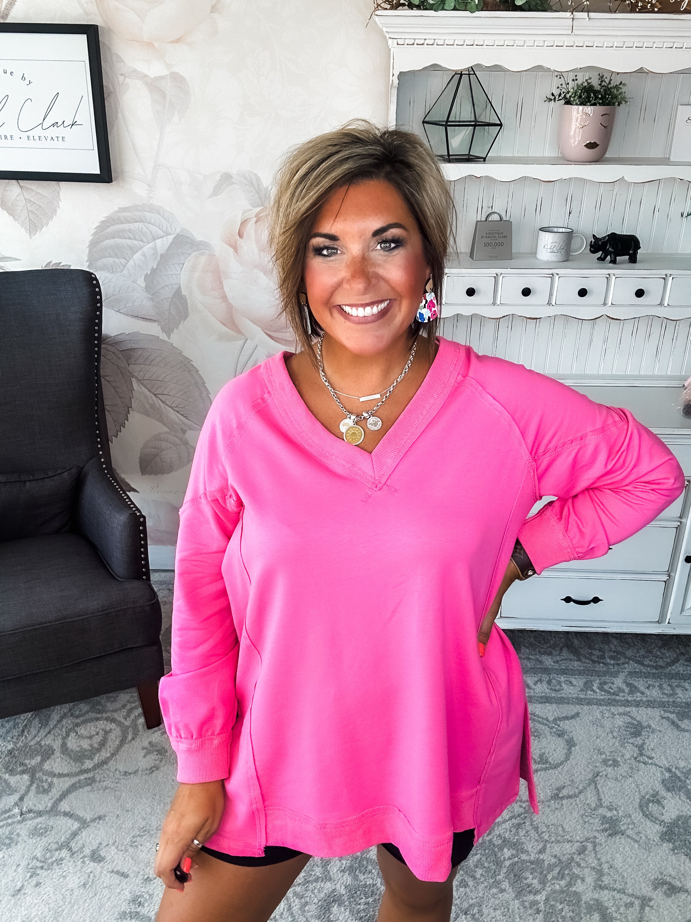 Show You What's Next Pullover - Pink
