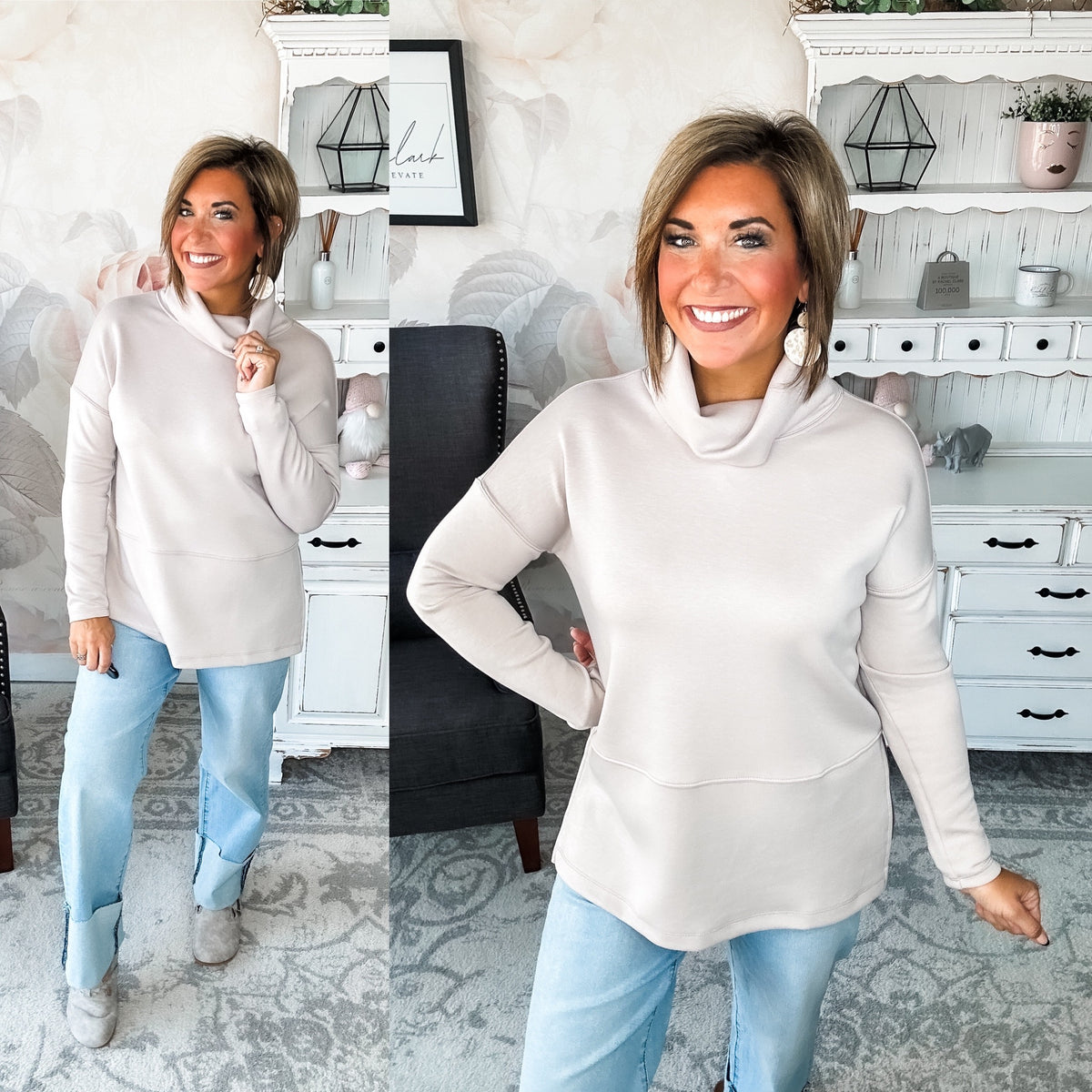Cozy On The Weekend Cowlneck - Grey