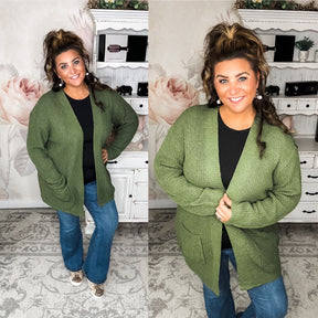 Can't Beat It Cardigan - Olive