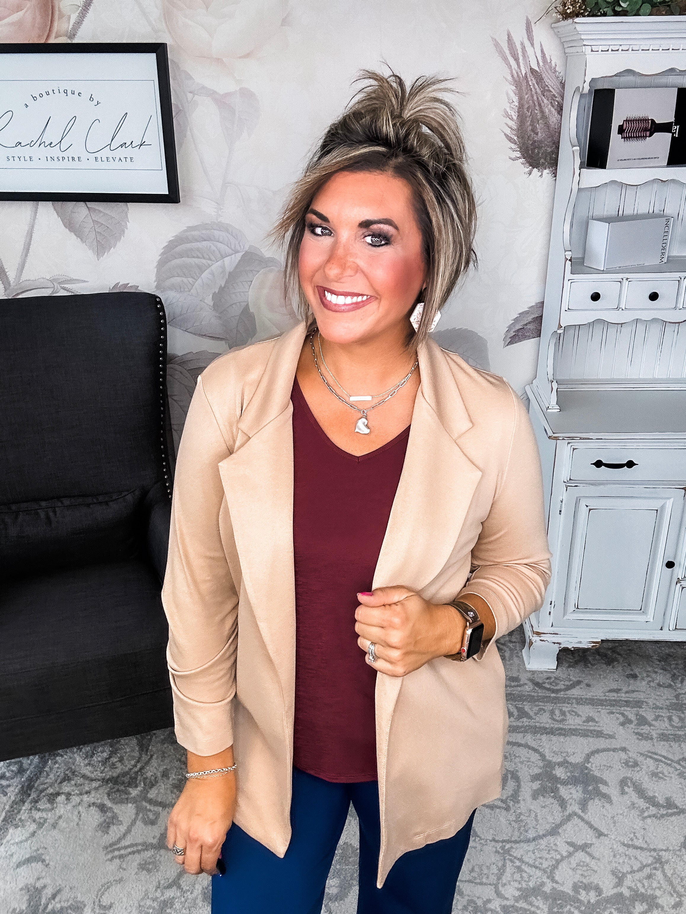 Find The Answer V-neck Top - Wine