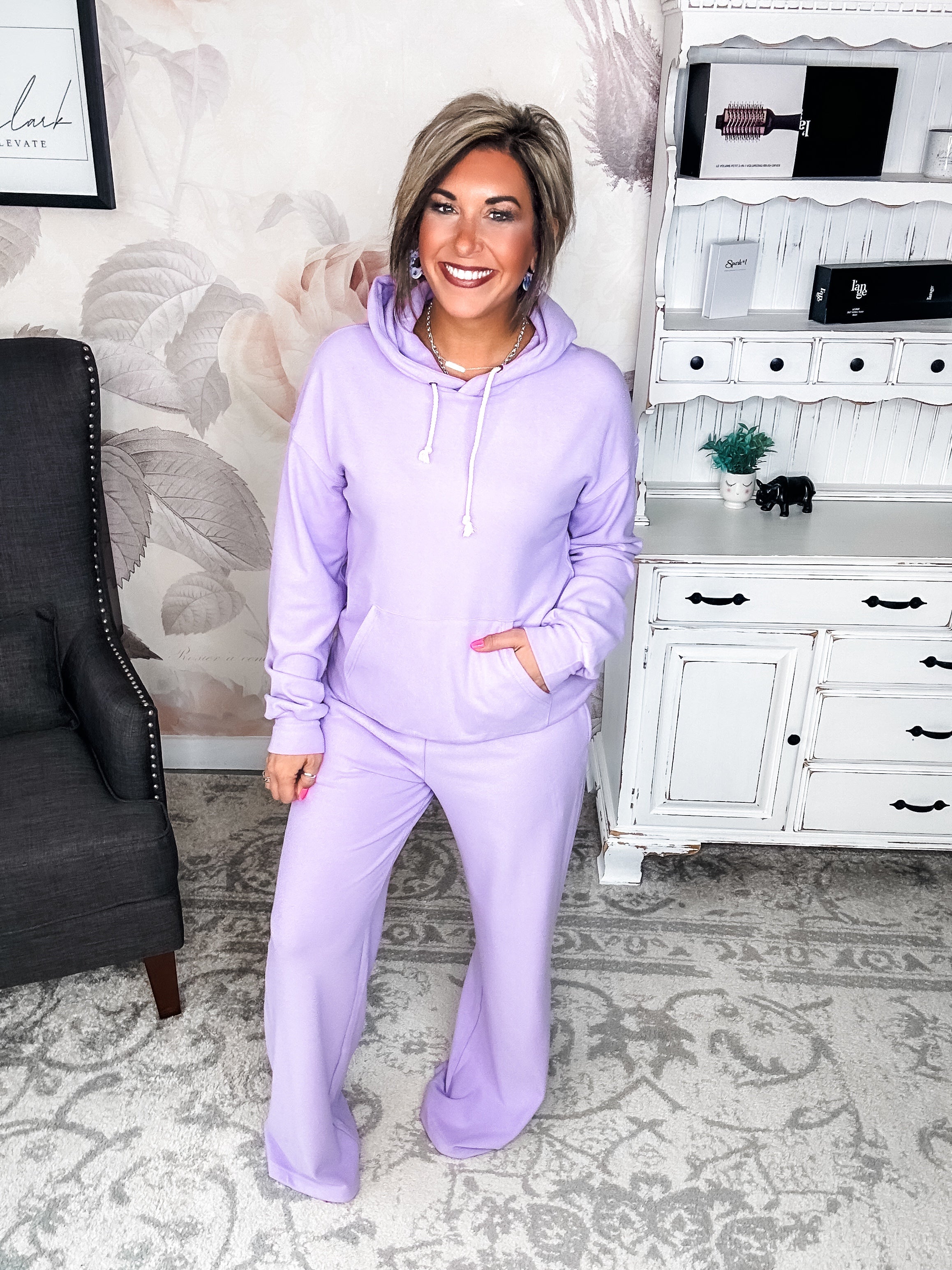 Ampersand Avenue Performance Fleece University Hoodie - Wisteria