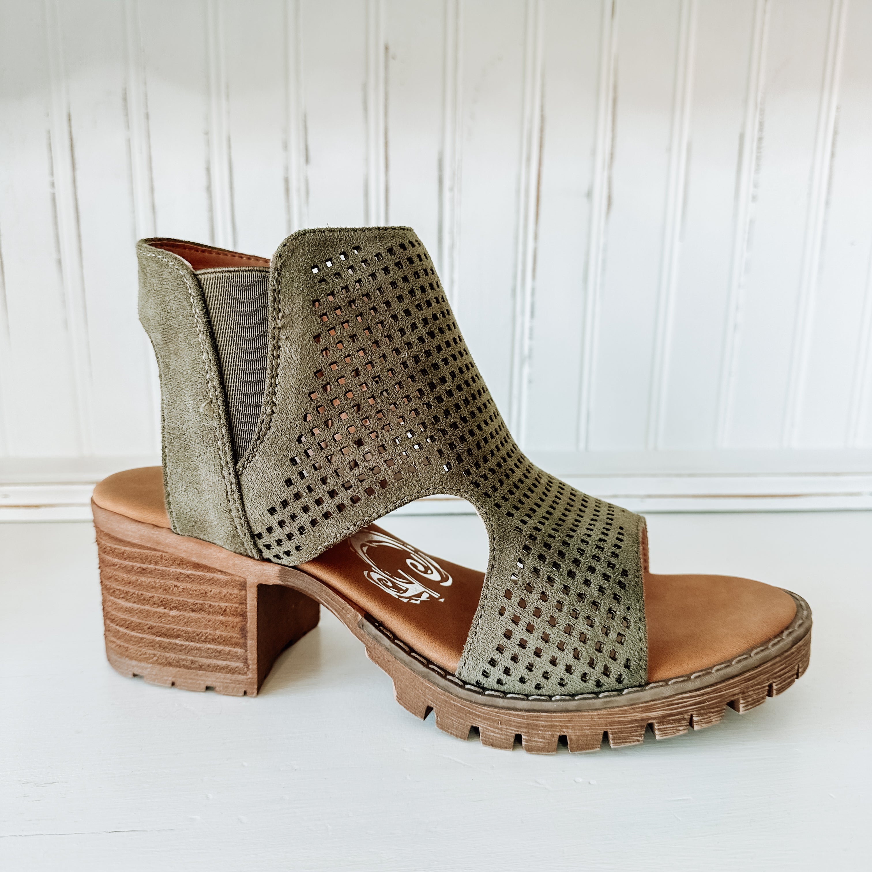 Milsy Block Heel - Khaki