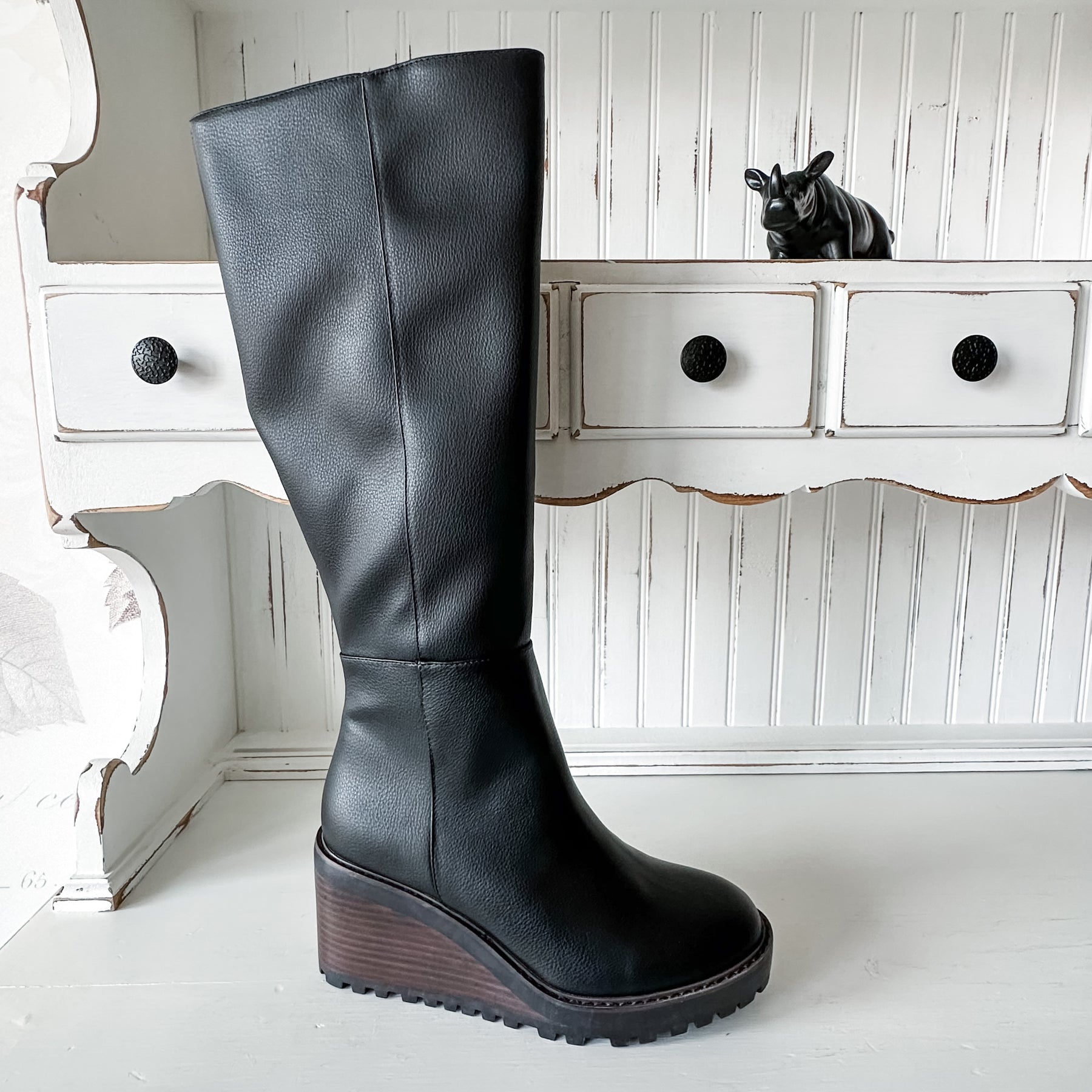 Knee High Wedge Snow Booties Knee High Boots Tall Wedge