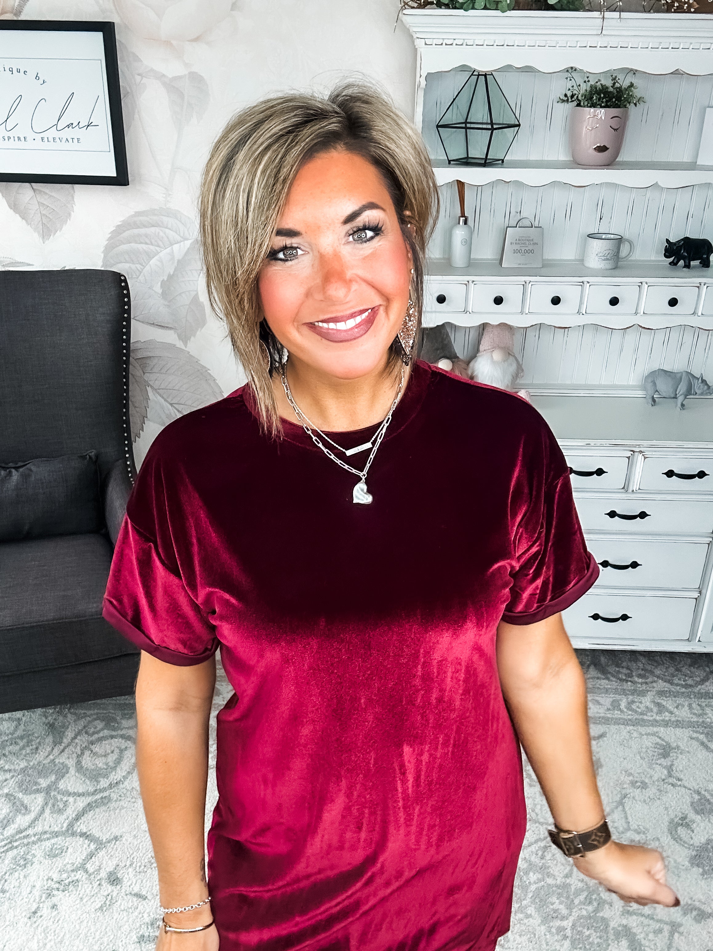 Perfect Memories Velvet Shirt Dress