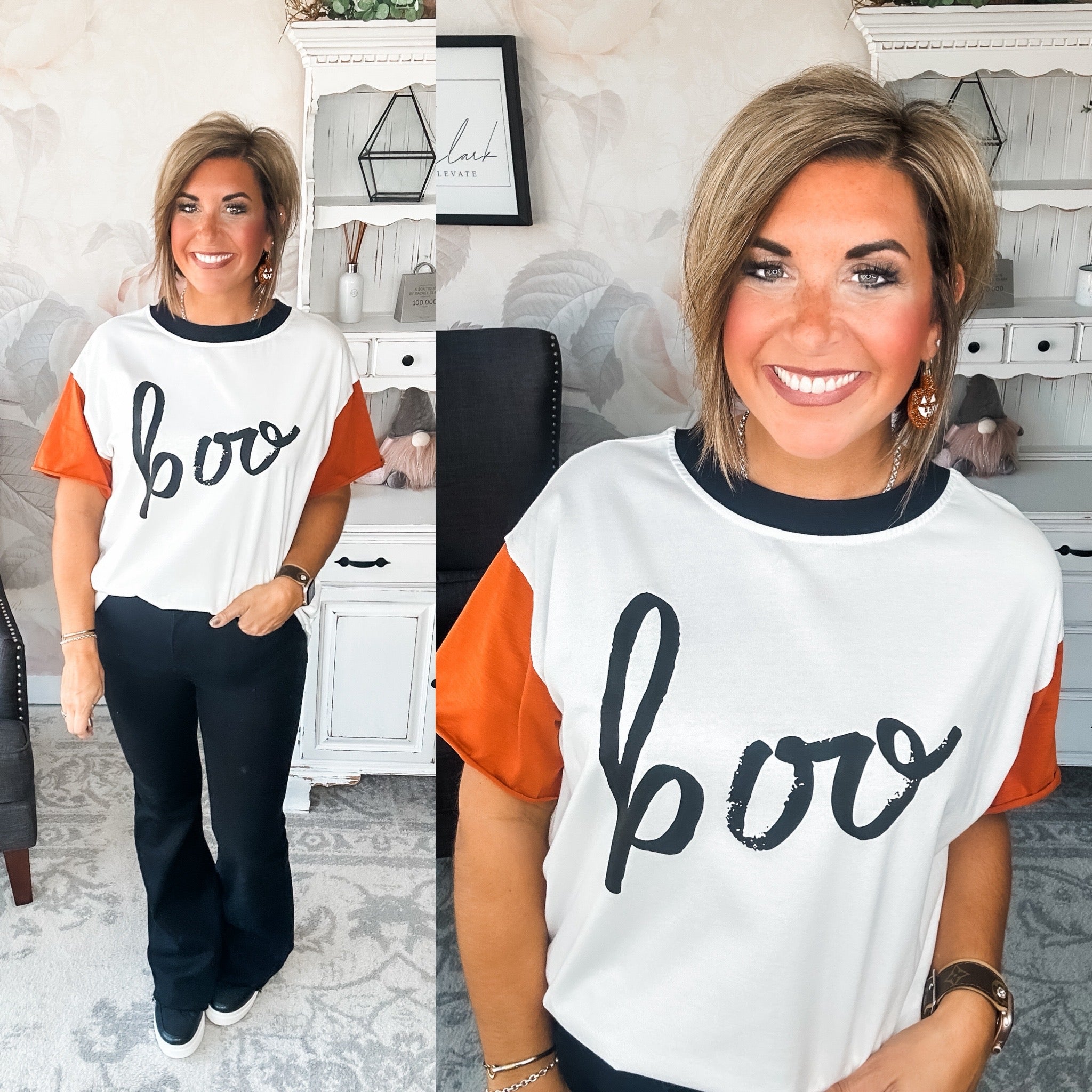 Ampersand Avenue Boyfriend Tee - Hey Boo-tiful