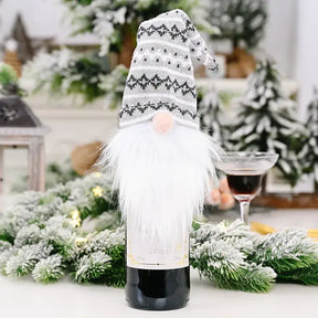 Festive Gnome Wine Toppers