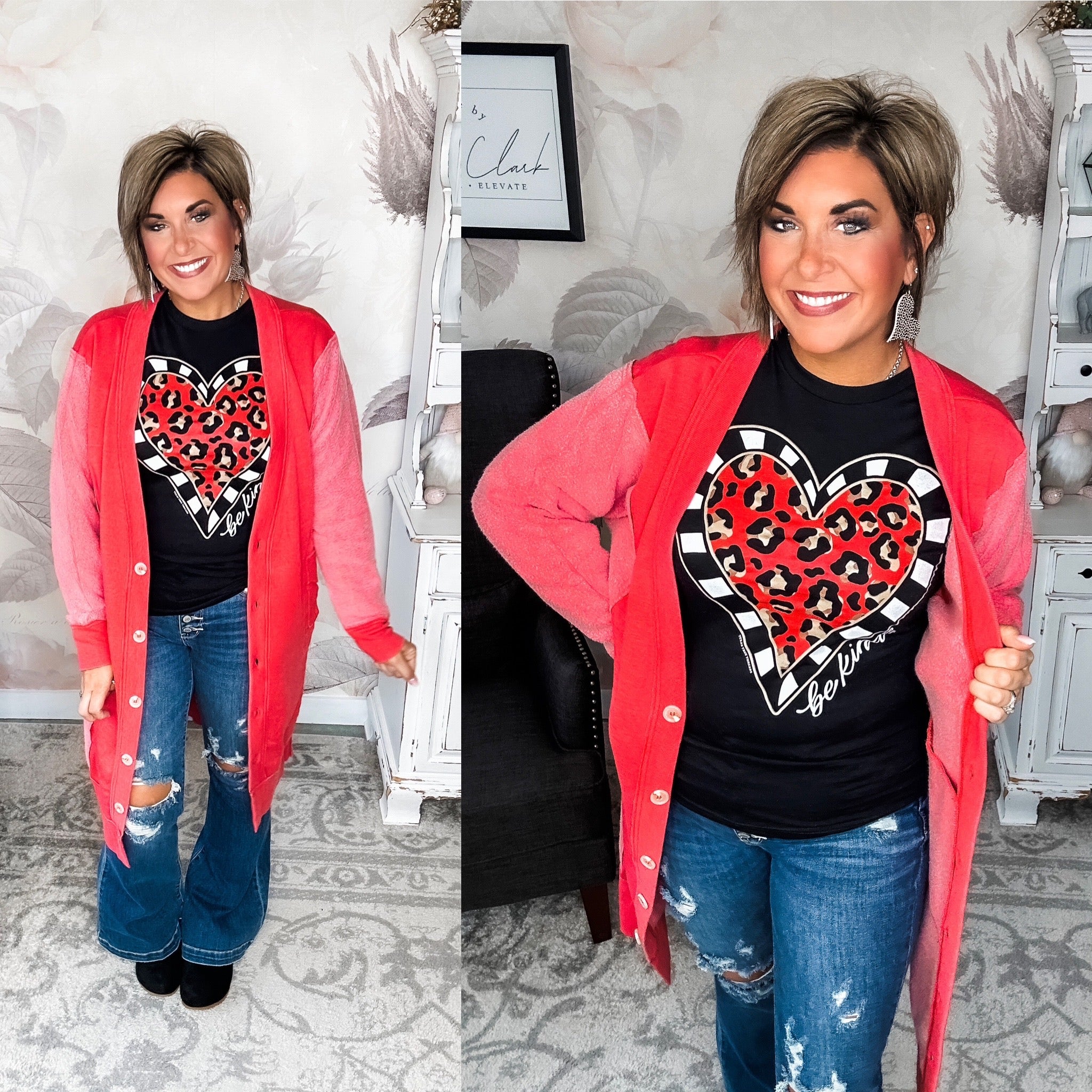 Be Kind, Valentine - Long Sleeve Graphic Tee