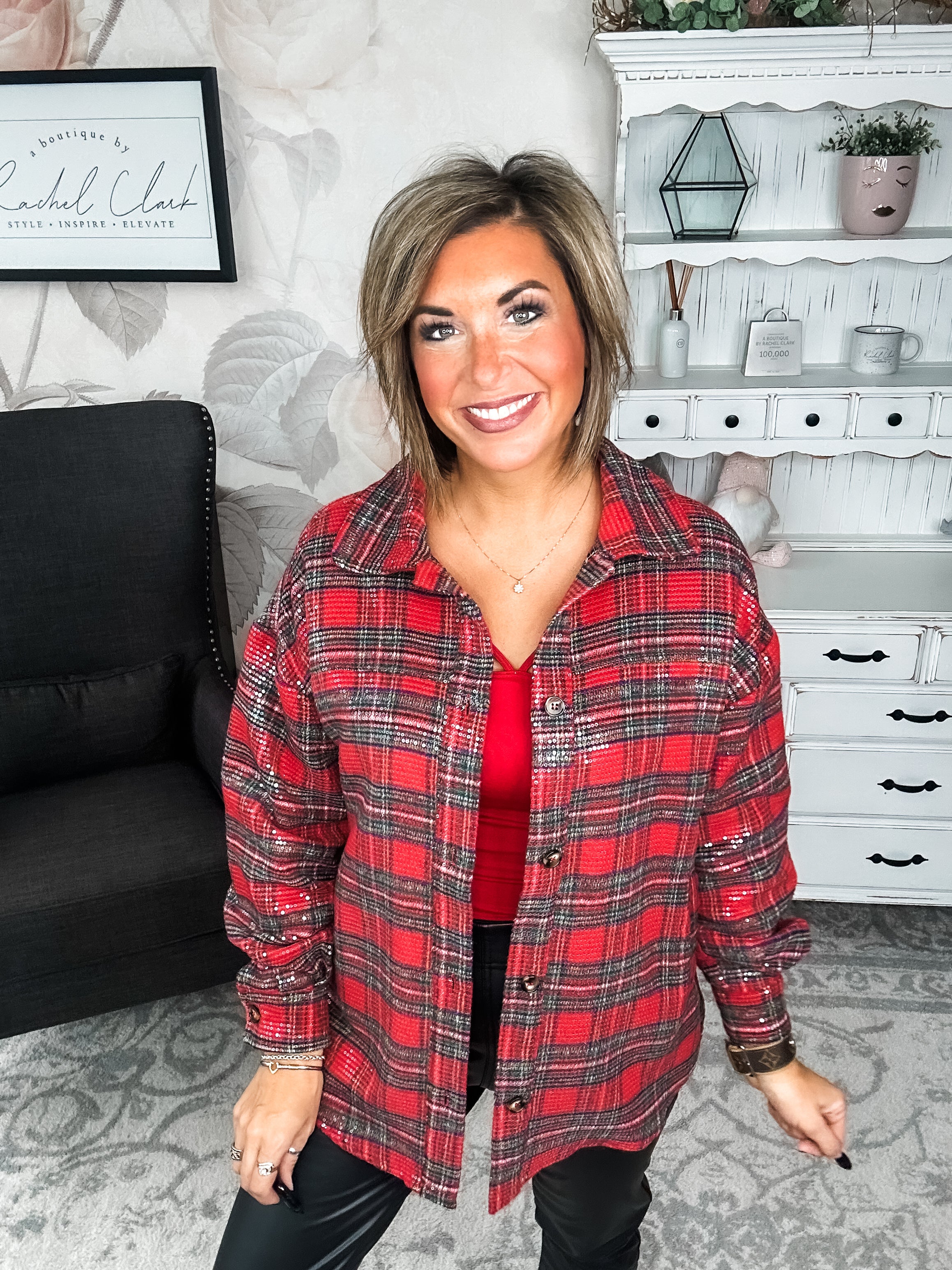 Tinsel Town Plaid Button Down