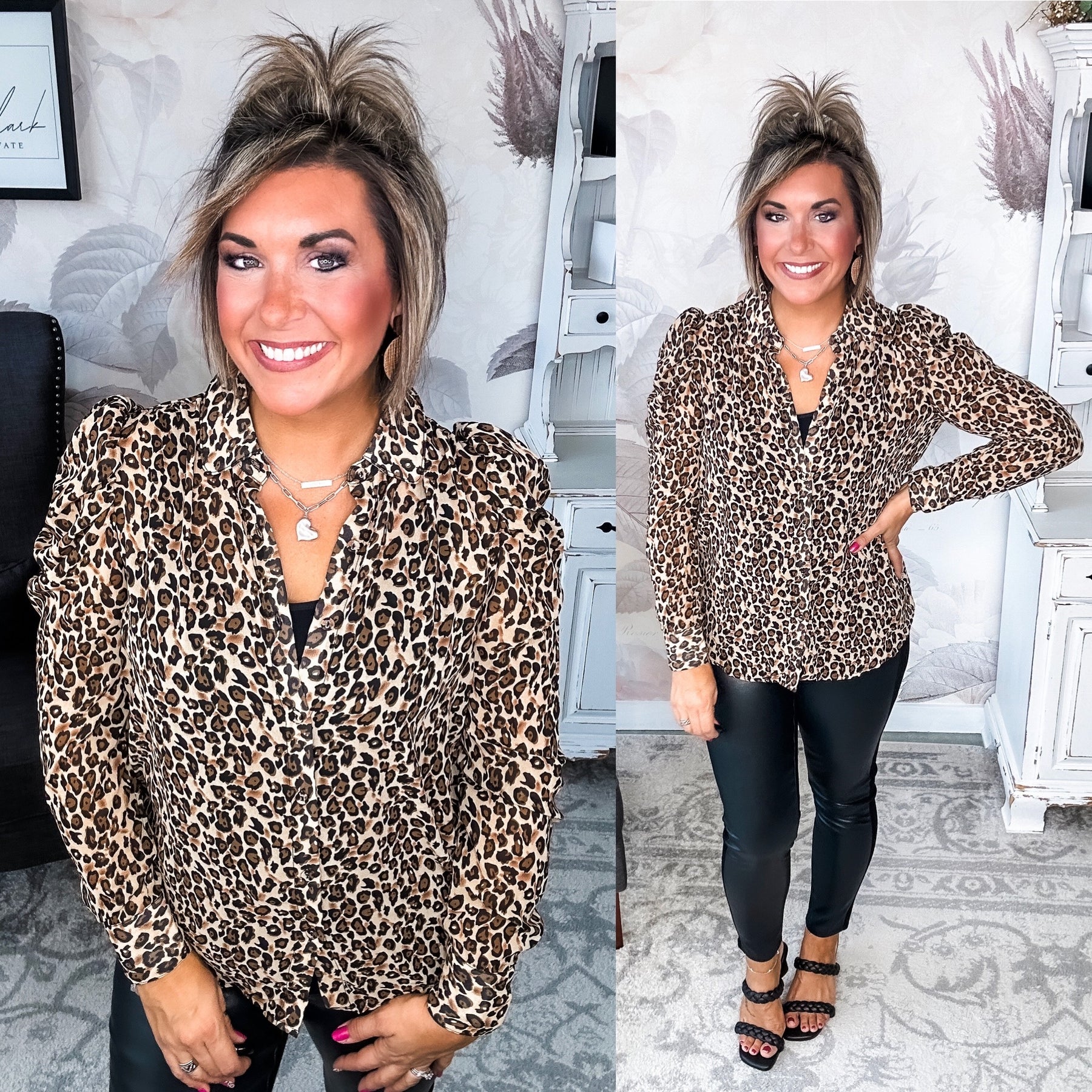 Watch Over You Leopard Blouse