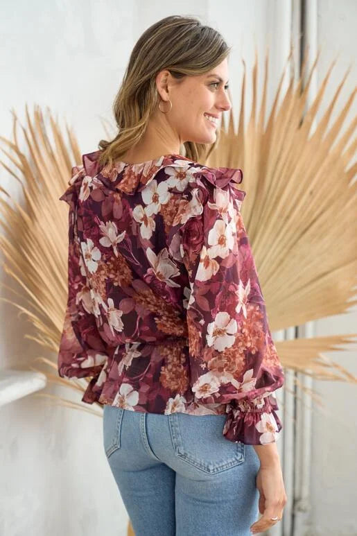 Wanted to Stay Floral Blouse