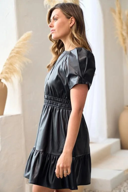 Can't Forget About Me Vegan Leather Dress