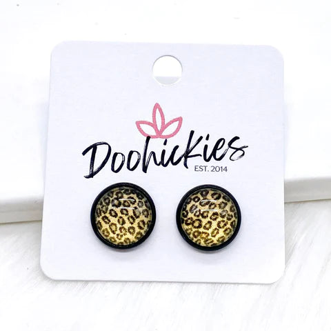 Jungle Cat Singles in Black - Metallic Gold Leopard