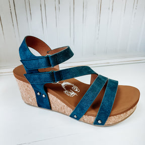 Hariett Wedge Sandal - Navy