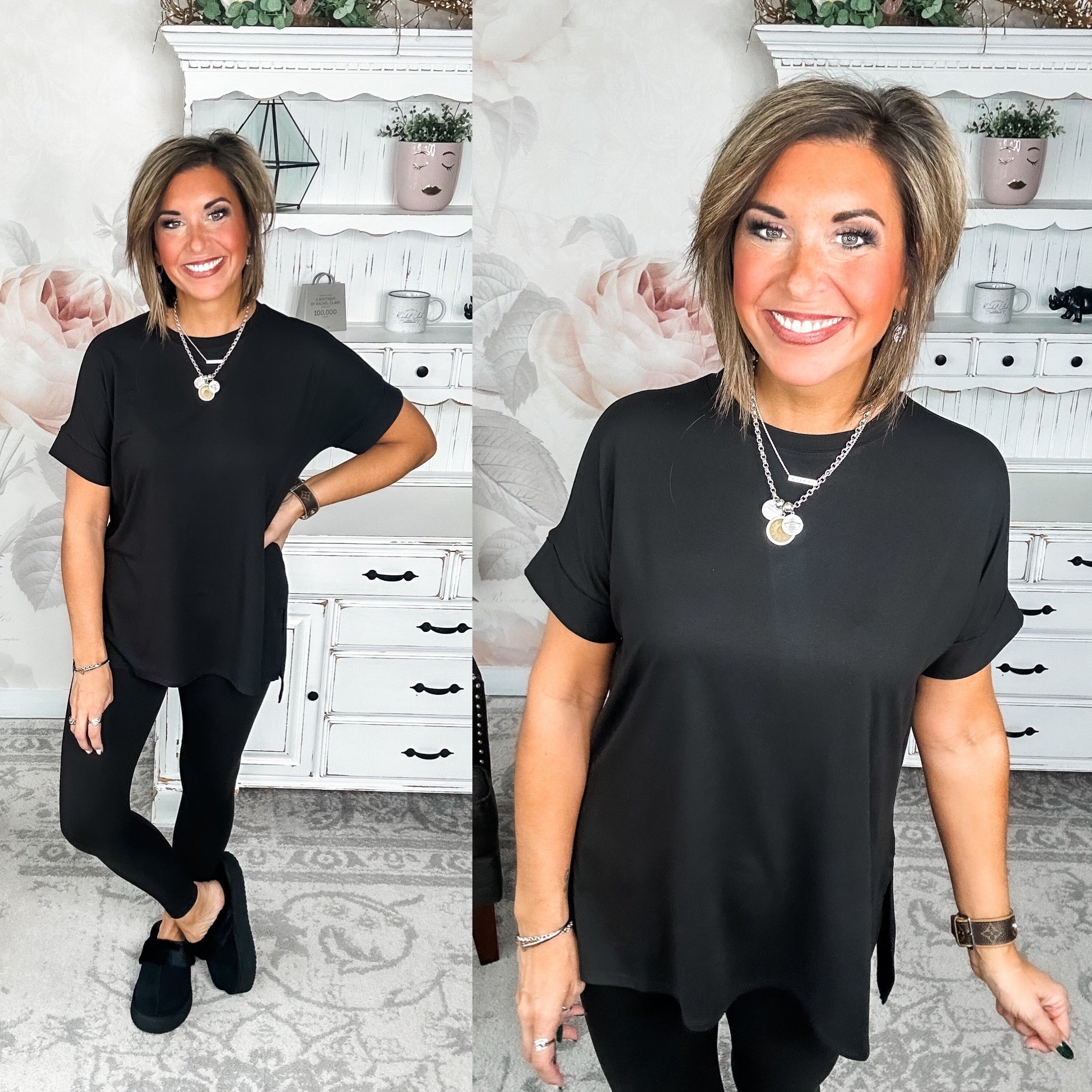 What You've Been Waiting For Lounge Set - Black