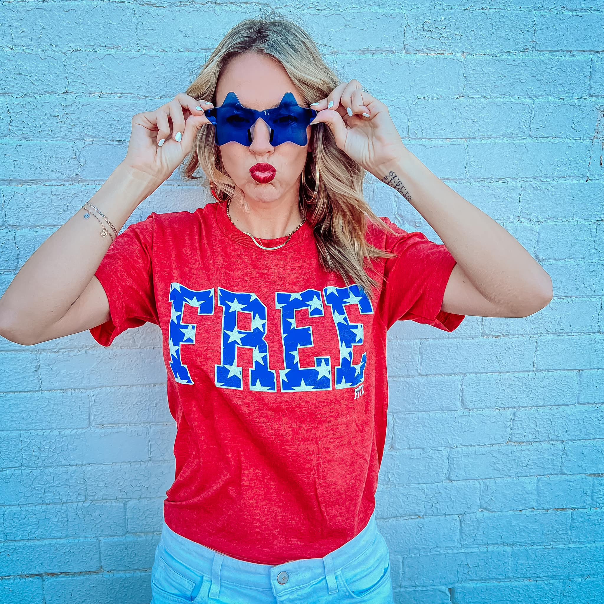Free Glitter Graphic Tee