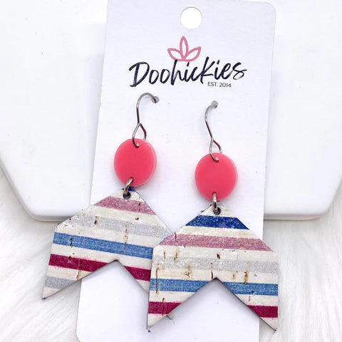 2" The Lexi Arrow Earrings - Pink & Boho Lines