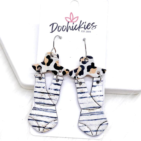 The Melanie Bathing Suit - Cheetah Love & Vintage Stripe