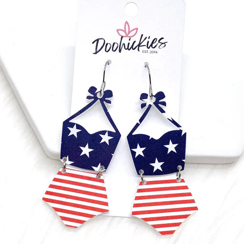 The Americana Mini Acrylic Collection - Tankini Earrings