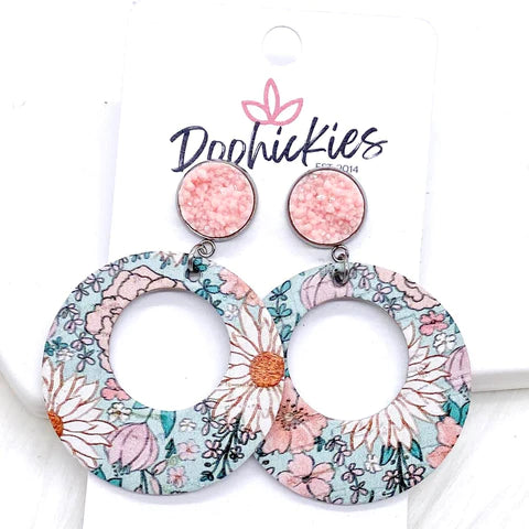 2.5" Summer Lil' O Dangle Earrings - Blooming Paradise