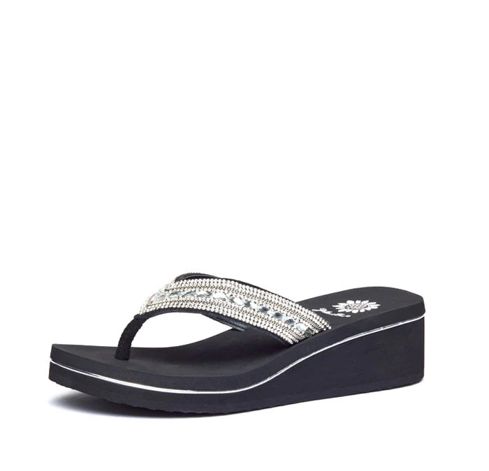 Marcy Wedge Sandal - Clear