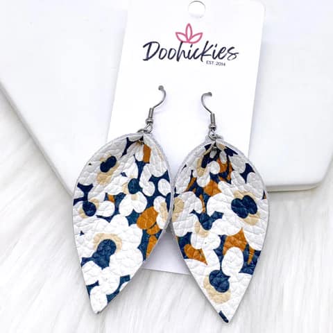 2.5" Fall Daisies Petal Earrings