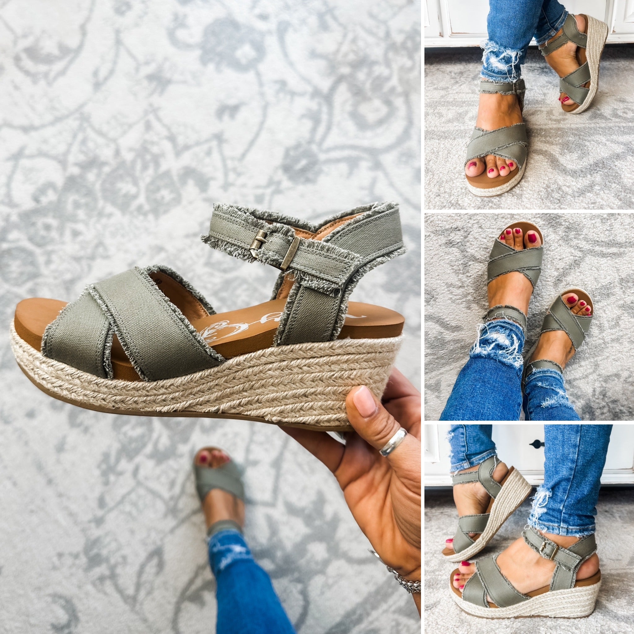 Brista Espadrille Sandal - Khaki