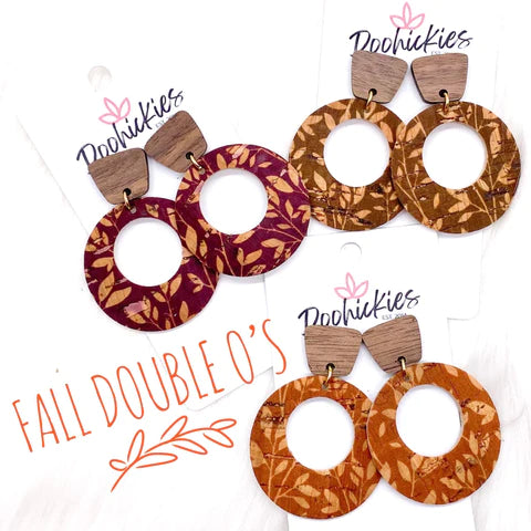 2" Walnut & Fall Willow Lil' O Dangles - Pumpkin