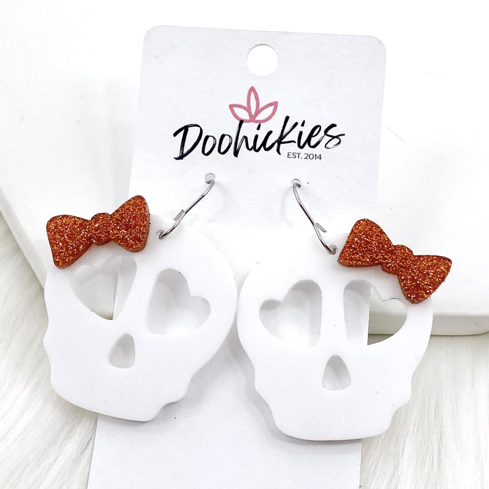 Skulls & Bows Acrylic Earrings