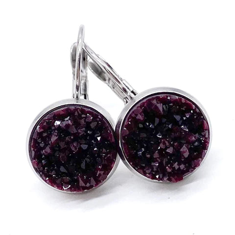 Autumn Round Dangles - Black Cherry