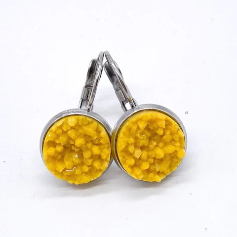 Autumn Round Dangles - Mustard