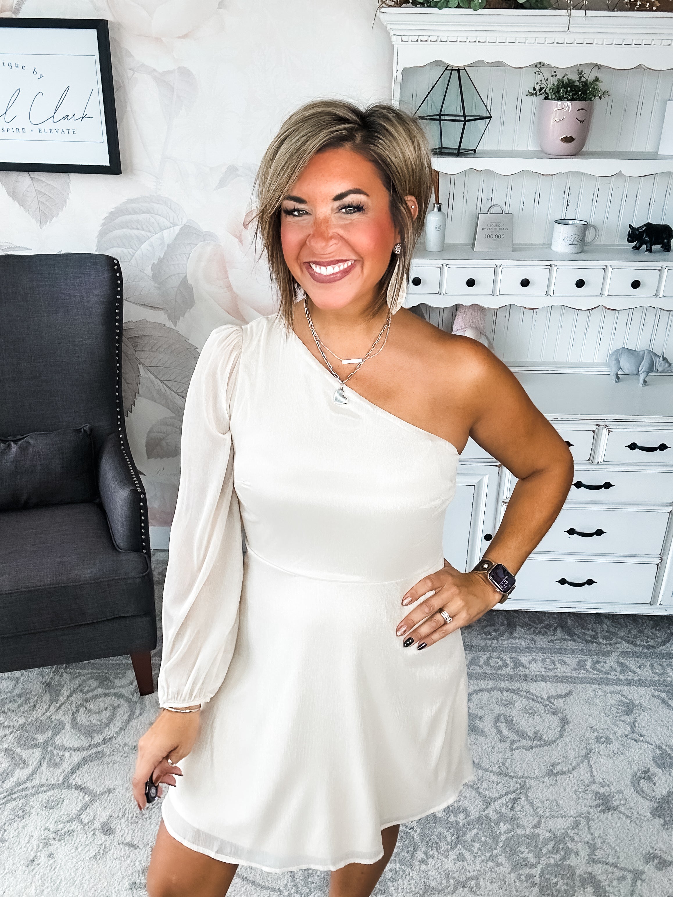 Pretty on Point Dress - Champagne