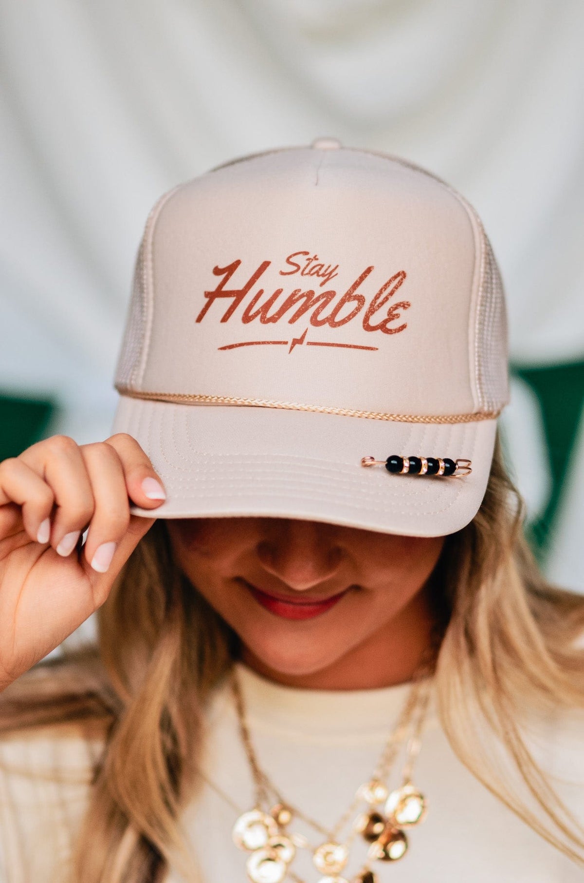 Stay Humble Cream Trucker Hat *ONLINE EXCLUSIVE*