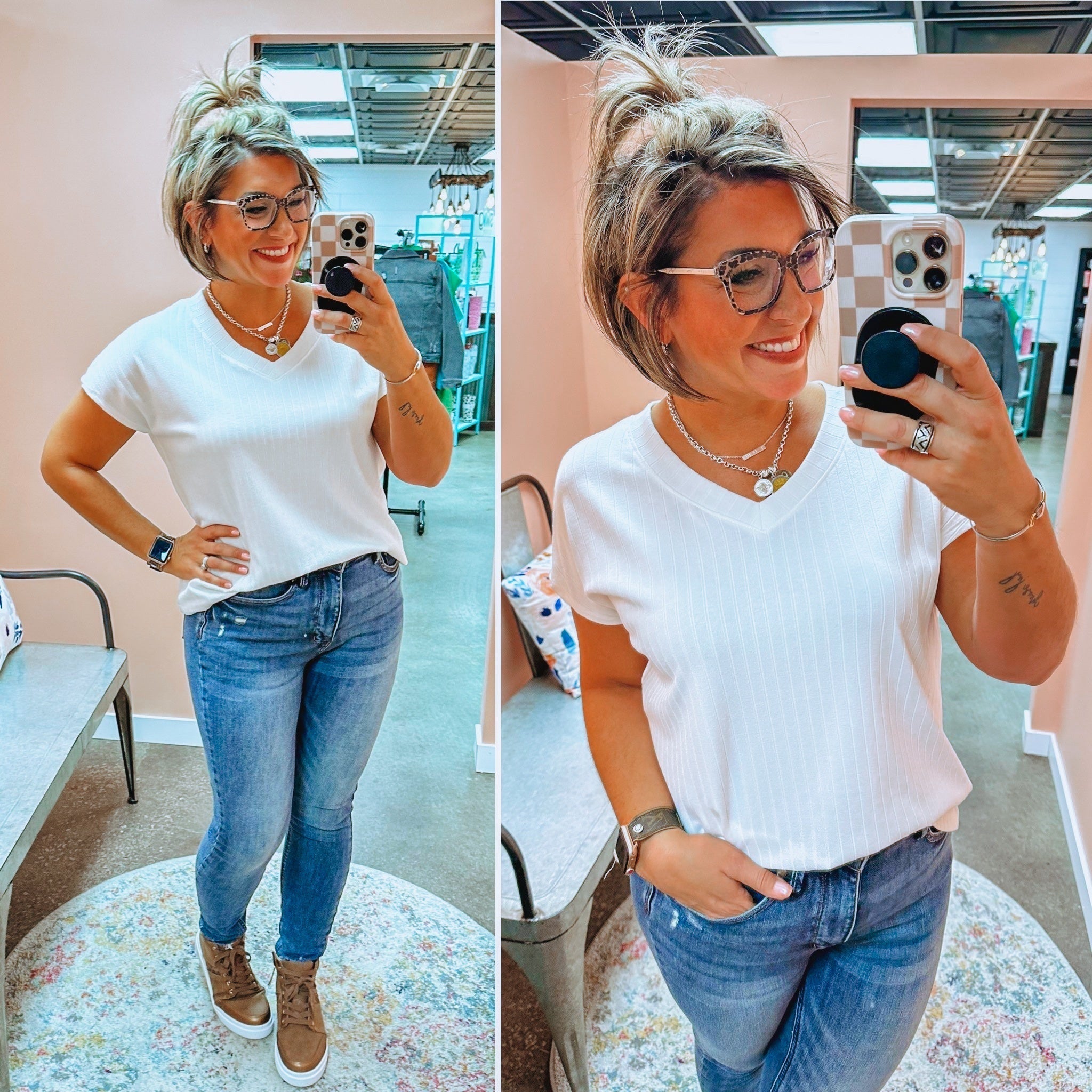 No Stories Here Top - Ivory
