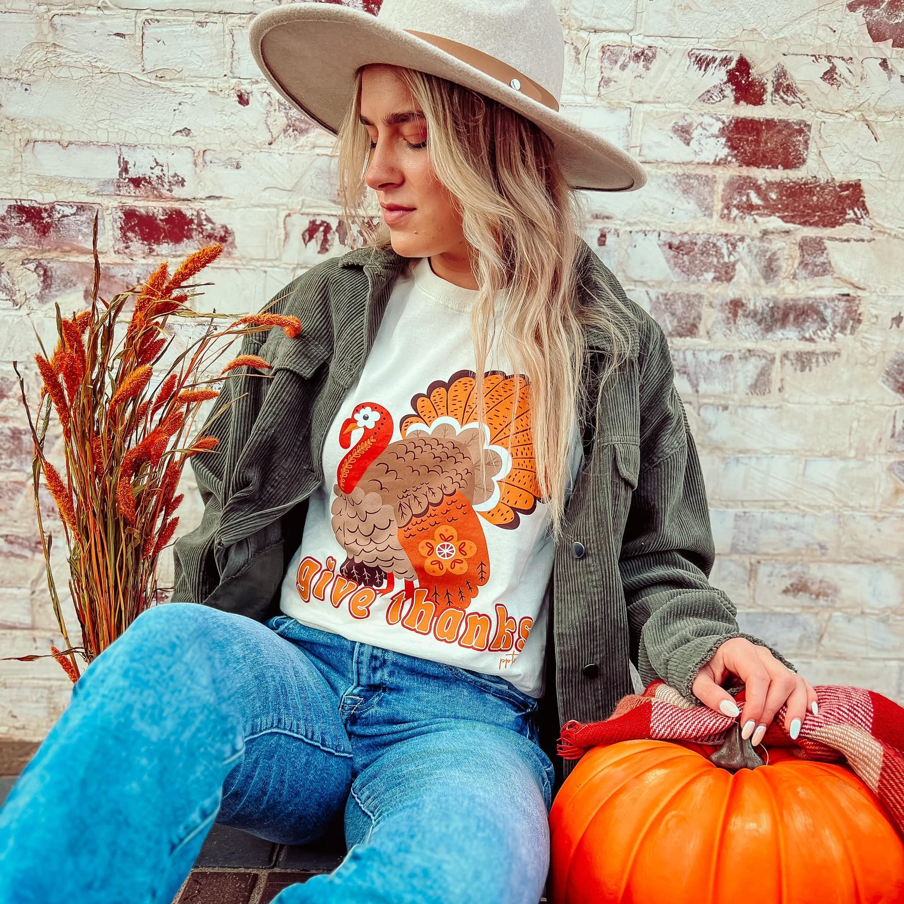 Give Thanks Turkey Graphic Tee