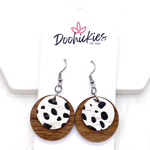 1.25" Dainty Wild Side Ella Earrings - Dalmatian