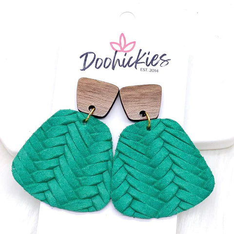 2" Holly Jolly Jasmine Dangle Earrings - Green