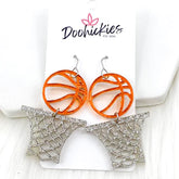 2" Slam Dunk  Basketball Earrings