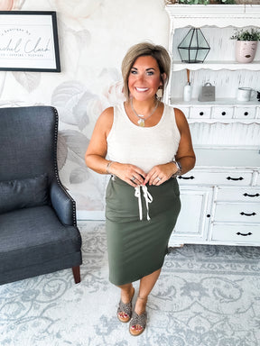 All Good Things Skirt - Olive